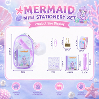 Kit Mini Tout-en-Un Thème Océan Rêveur Écologique Non Toxique Parfait pour Anniversaire Rentrée Scolaire Cadeau de Fête