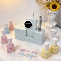 Machine à ongles professionnelle sans fil BQAN 40000 tr/min, lime électrique portable avec base pour ongles en acrylique et gel