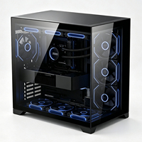 Boîtier PC Gaming Haute Qualité ATX en Verre Trempé, Compatible Refroidisseur Liquide 360, Boîtier Tour Complète pour Ordinateur de Bureau