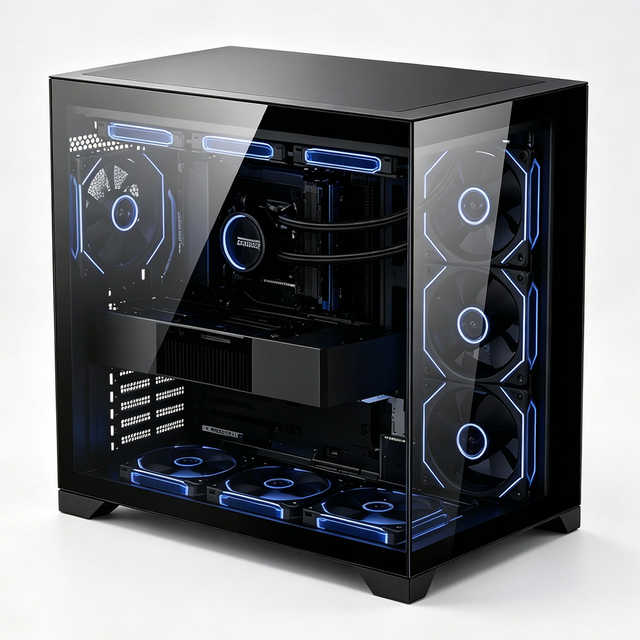 High Quality Gaming PC Case ATX Tempered Glass Support 360 Liquid Cooler PC Case Full Tower Desktop Computer Cases Towers