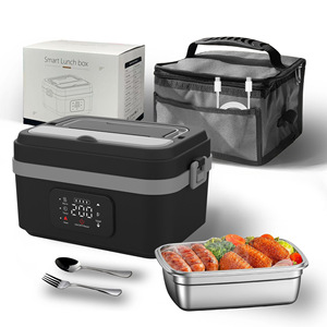 Boîte à lunch électrique portable avec batterie USB 8000 mAh, chauffage rapide 60 W, 6 niveaux de température, capacité 1 L, chauffe-aliments USB-C - Product Image 4