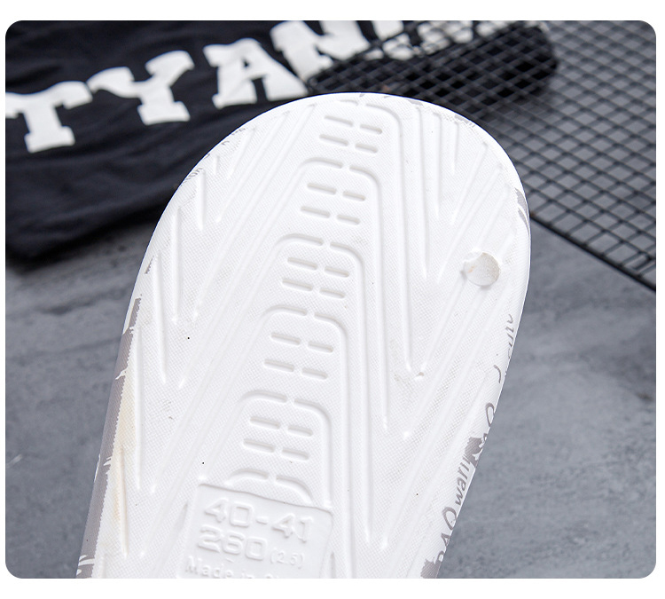 Women Men Graffiti Pattern Platform Slippers Sandals Outdoor Summer Beach Slides