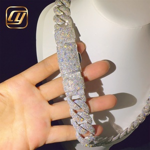 Collar de Cadena Cubana de 20MM con Diamantes Moissanite VVS, Plata de Ley 925, Estilo Hip Hop, Certificación GRA - Product Image 5