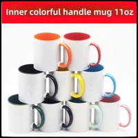 Mug en céramique 11oz avec revêtement de sublimation par transfert thermique, logo, couleur intérieure, design minimaliste, cadeaux promotionnels publicitaires