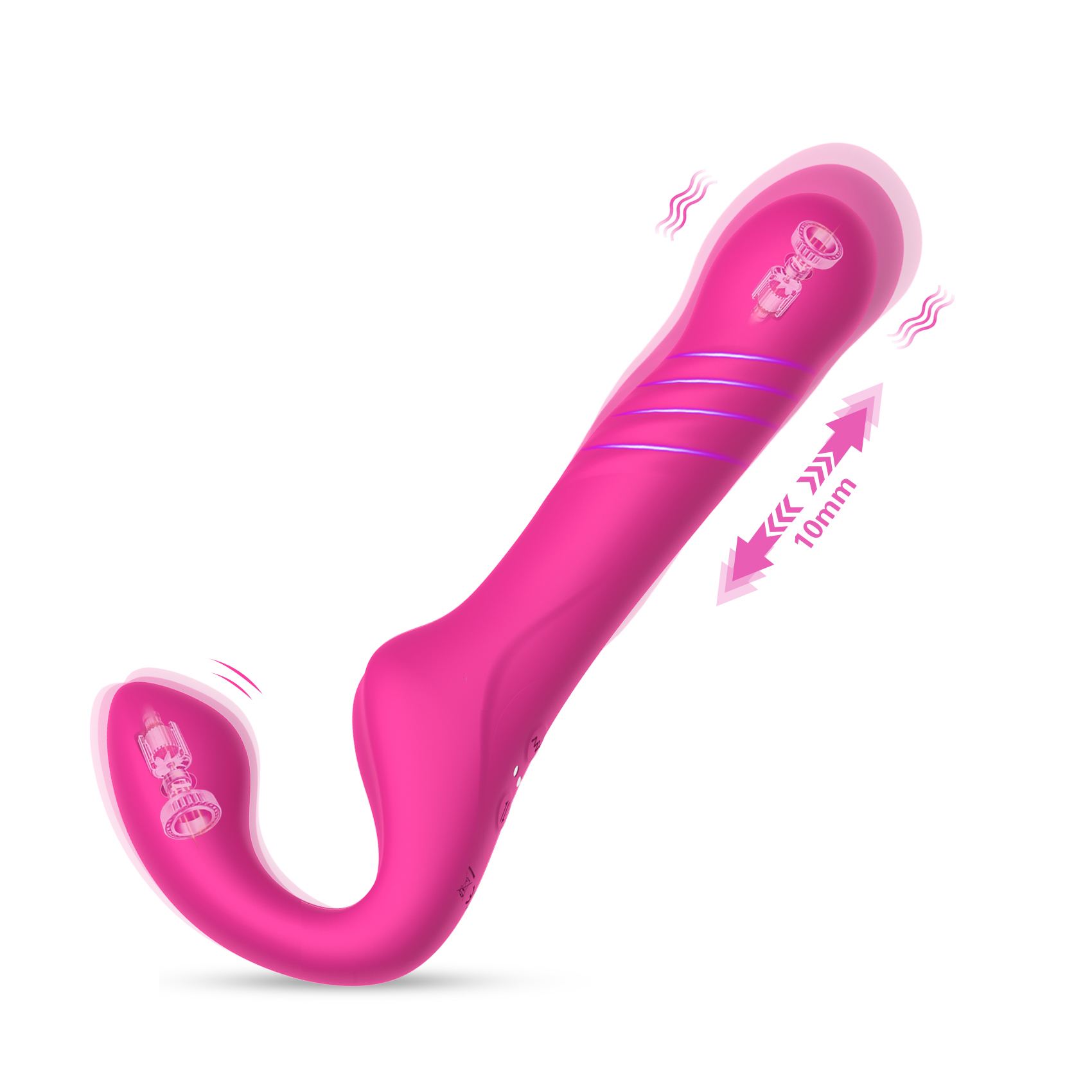 Flexible Pussy Pump: Doppelter Vibrator mit 3 Motoren und 10 Modi