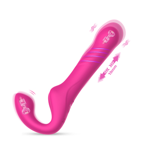Flexible Pussy <strong>Pump</strong> <strong>Penis</strong> Double -ended Vibrator, Realistic Strap on Dildo for Couples, Insert Length 80mm, 135mm - Product Image 1