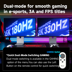 KUYCON P27Z 27 Inci 5K 180Hz Suara & Gambar Luar Biasa, Monitor Vertikal Aluminium untuk Gaming Desktop dengan Pengalihan Mode Energi Tinggi Ganda - Product Image 4