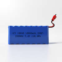 CY disesuaikan 18650 2S8P 7.4V 16000mAh baterai Lithium Ion isi ulang CE bersertifikat 500 siklus untuk elektronik Digital/skuter