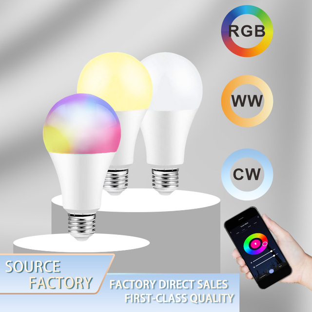 Wireless RGB Multicolor Dimmable Wifi App Smart Bulb with Wifi and Bluetooth Control