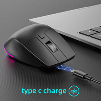 Offre Spéciale Souris Sans Fil Gaming, Capteur Optique, Ergonomique Rechargeable, Rétroéclairage RGB pour Bureau et Ordinateur