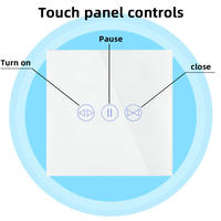 Interruptor Inteligente para Cortinas con Panel Táctil de Vidrio Templado, Control por Voz, WiFi, Estándar Europeo, Automatización del Hogar