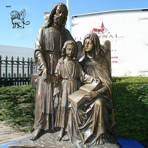 Statua in Bronzo della Sacra Famiglia <span class=keywords><strong>a</strong></span> Grandezza Naturale BLVE <span class=keywords><strong>per</strong></span> Progetti di Chiese e Giardini, Scultura Religiosa in Bronzo di Giuseppe, Vergine <span class=keywords><strong>Maria</strong></span> e <span class=keywords><strong>Gesù</strong></span> - Product Image 1