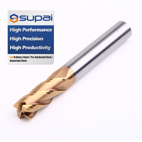 Fresa de Carburo Sólido SUPAL de 4 Filos, Vástago de 6 mm, 55 HRC, para Fresado CNC, Disponible OEM