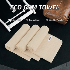 ผ้าเช็ดตัวไมโครไฟเบอร์รีไซเคิล ECO แบบวาฟเฟิล ซึมซับเร็ว แห้งไว นุ่ม ไม่เป็นขุย เหมาะสำหรับออกกำลังกาย เล่นกีฬา และตั้งแคมป์ - Product Image 2