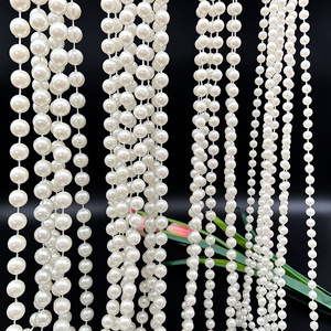 ABS Nhựa Ngọc Trai Rhinestone Chuỗi Trắng Lỏng Tự Nhiên Bead Chuỗi Cho Đám Cưới Đảng May Trims Trang Trí Cho May Thủ Công - Product Image 4