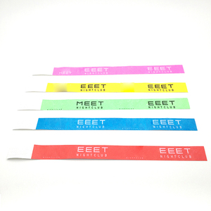 צמידי טייבק חד פעמיים להדפסה במדפסת הזרקת דיו, ידידותיים לסביבה, עמידים, ברוחב 19 מ\"מ/25 מ\"מ, מגוון סגנונות, למסיבות ופסטיבלים - Product Image 5