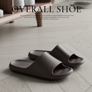Men's eva leather texture flip-flops feel like stepping on poop. Women's anti-slip bathroom for home use, no smelly feet. - Product Image 3