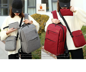 Best Selling Charging USB <b>Laptop</b> <b>Backpack</b>, Outdoor Multi Function Waterproof Geometric Cotton School Bag Made in Vietnam - Product Image 3
