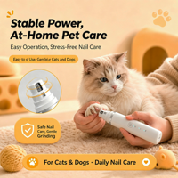 Lime à ongles électrique silencieuse et amortissante avec lumière LED pour chats et chiens