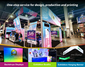 Nuevo producto Aluminio 100% Poliéster Publicidad y <span class=keywords><strong>Expo</strong></span> Soporte de exhibición Conjunto de cabina cuadrada con caja de luz para cabina de exposición - Product Image 2