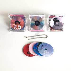 Cá nhân hoá Mini CD Album Keychain bán buôn ít CD đĩa trường hợp Keychain với bao bì tùy chỉnh NFC Mini CD Keychain - Product Image 3