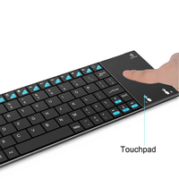 Clavier sans fil ultra-mince de haute qualité avec pavé tactile intégré de grande taille pour Android TV Box, smartphone et tablette