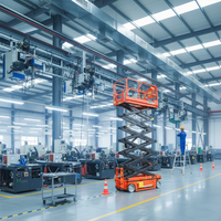 Plateforme élévatrice à ciseaux autopropulsée robuste pour le nettoyage des bâtiments de grande hauteur et la maintenance des installations