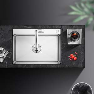 อ่างล้างจานสแตนเลสเดี่ยวแบบทำมือสุดหรูรับประกัน2ปีวัสดุ SUS304ที่มีพื้นผิวของก๊อกน้ำนาโน - Product Image 3