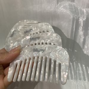 Kinling OEM Hot Selling Koreaanse INS Retro Textuur Acetaat Plaat Haarstyling Kam Mini Klein Simpele Franse Haarkam Vrouwelijk - Product Image 3
