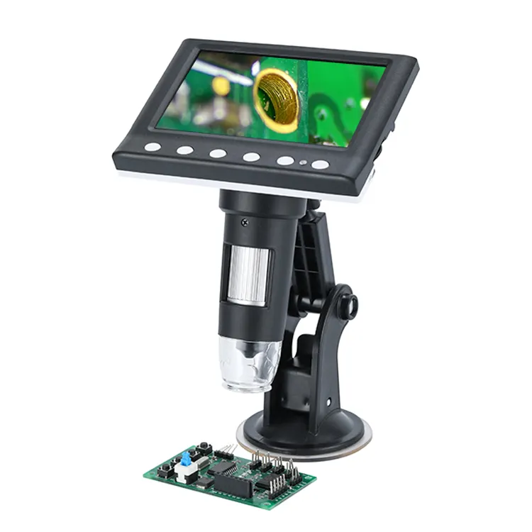 HGDM7B 240P VGA 720P 960P 8 LED Lights Av Mini Microscope Digital Veterinary Digital Microscope