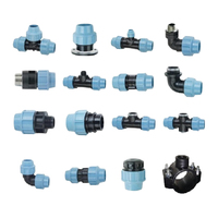 Fourniture professionnelle de raccords de tuyauterie à usage d'eau HDPE ISO4427 Connecteur PP à compression à insertion rapide en polyéthylène
