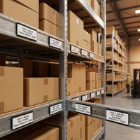 Porte-étiquette magnétique auto-adhésif OEM en profil C pour la gestion des stocks sur portes métalliques, tiroirs, armoires et étagères