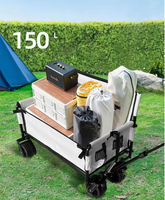 Chariot de camping HC HC-642, chariot pliable multifonctionnel portable, siège inclinable pour enfants, canapé d'extérieur, chariot de courses pliable