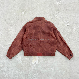 Veste réversible en flanelle et daim vestes vintage à double couche avec boucle pour pompier et fermoir mousqueton pour hommes - Product Image 3
