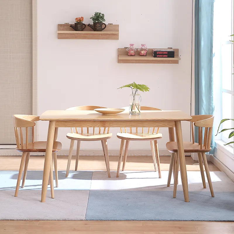 Dreamhause Hoge Kwaliteit Nordic Essenhout Eettafel Moderne Massief Houten Tafel Voor Huishoudelijke Appartement Gebruikt