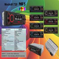 Radio FM Chargeur stéréo 2 Dual Usb Car Bt 12v 24v 1 Din Aux in Receiver Car Mp3 Player
