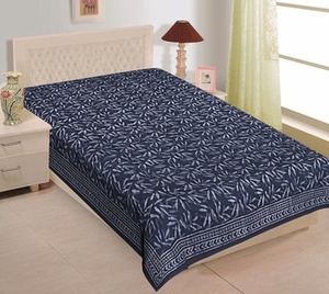 Cubrecama de Algodón Hecho a Mano con Estampado a Bloque, 300 Hilos, Tamaño King, Suave y Transpirable, Ropa de Cama para el Hogar - Product Image 2