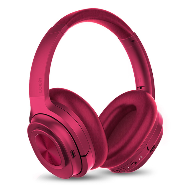 Cowin SE7MAX Purple ANC Wireless Headphones BT5.2 Super Bass Noise Cancelling Headset Over-ear Earphones