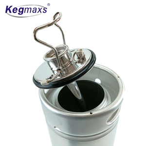 Thùng ủ bia Kegmaxs New 20L kiểu Sanke với nắp kiểu Corny, chất liệu thép không gỉ 304SS, <span class=keywords><strong>d</strong></span>ùng cho bia thủ công, bia Cornelius và nước ngọt, có van giảm áp. - Product Image 2