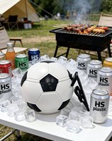 Glacière ronde en plastique pour le sport, avec roulettes, pour le camping, pour garder les aliments au frais