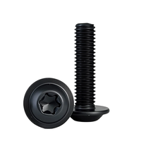 Vis OEM personnalisées en acier inoxydable à tête cylindrique Torx, à tête bouton hexalobuleuse, à filetage complet avec rondelle