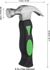9 Oz Klauen <span class=keywords><strong>hammer</strong></span> Kleiner Mini geschmiedeter Stahl Straight Rip Claw Nagel <span class=keywords><strong>hammer</strong></span> mit Glasfaser griff Kleines Hämmer werkzeug - Product Image 2