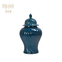 Pot de gingembre en porcelaine, de couleur bleu et blanc, Design Antique, décoré, avec gingembre