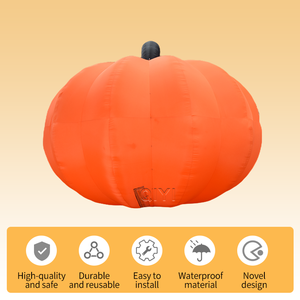 Arche gonflable publicitaire personnalisable et étanche, motif citrouille d'Halloween avec lumières LED - Product Image 2