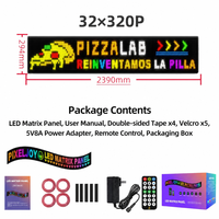 Grand écran LED flexible commercial, étanche IP65, panneau d'affichage défilant RGB pour la publicité en vitrine de magasin, bar ou commerce