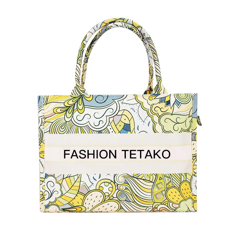 Özel moda baskı Logo seyahat günlük rahat alışveriş hediye iş omuz Polyester Tote çanta