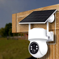Cámara Wifi Icsee, Cámara Wifi para Exteriores de Bajo Consumo, Cámara de Vigilancia con Energía Solar y Visión Nocturna a Todo Color para Android
