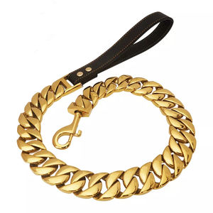 Cadena cubana de acero inoxidable de 18k, placa con nombre, enlace de identificación, cadena para perro - Product Image 5