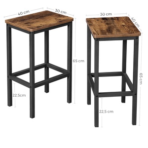 <span class=keywords><strong>VASAGLE</strong></span> Banc de salle à manger en gros Tabouret de petit-déjeuner <span class=keywords><strong>Chaises</strong></span> pour cuisine Salle à manger Salon Tabourets de bar Lot de 2 - Product Image 3