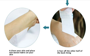 ฟิล์มม้วนปิดแผลแบบใช้แล้วทิ้งมีกาวในตัวป้องกันแบคทีเรียไม่ทอสำหรับผิวที่สองระบายอากาศได้ดี - Product Image 4